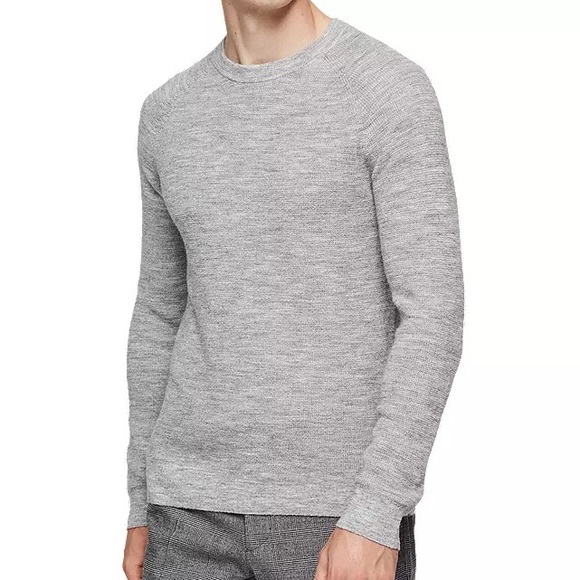 Reiss Hamlet Crew Neck Jumper, Grey - Picture 1 of 10